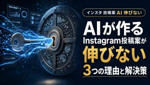 AIが作るInstagram投稿案が伸びない3つの理由と解決策 アイキャッチ