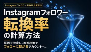 Instagramフォロワー転換率の計算方法｜目安10%から改善する4つの施策 アイキャッチ