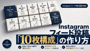 Instagramフィード投稿「10枚構成」の作り方｜離脱を防ぐ鉄板テンプレート アイキャッチ